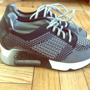 ASH Lucky Leather-Trim Knit sneakers Size 6